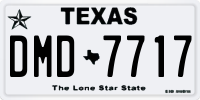 TX license plate DMD7717