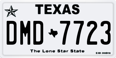 TX license plate DMD7723