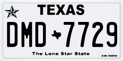 TX license plate DMD7729