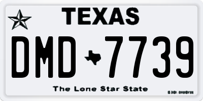 TX license plate DMD7739