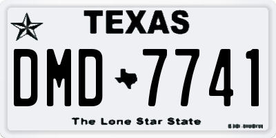 TX license plate DMD7741
