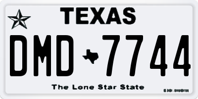 TX license plate DMD7744