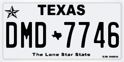 TX license plate DMD7746