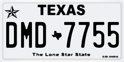 TX license plate DMD7755
