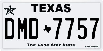 TX license plate DMD7757