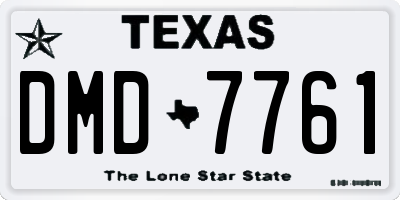 TX license plate DMD7761