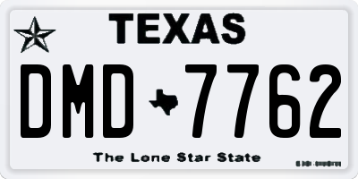 TX license plate DMD7762