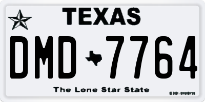 TX license plate DMD7764