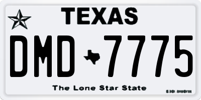 TX license plate DMD7775
