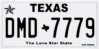 TX license plate DMD7779