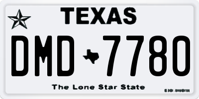 TX license plate DMD7780