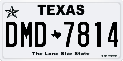 TX license plate DMD7814