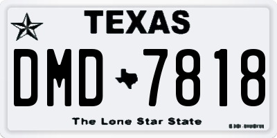 TX license plate DMD7818