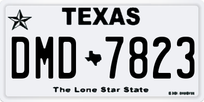 TX license plate DMD7823