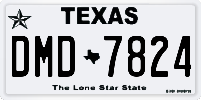 TX license plate DMD7824