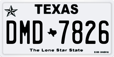 TX license plate DMD7826