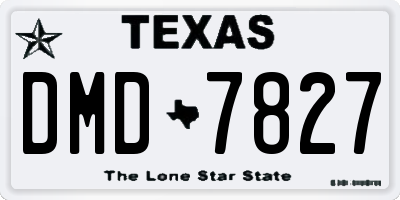 TX license plate DMD7827
