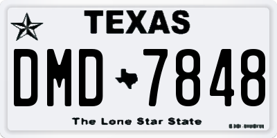 TX license plate DMD7848