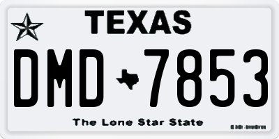 TX license plate DMD7853