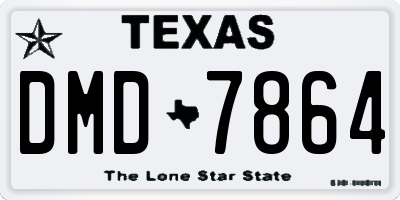 TX license plate DMD7864
