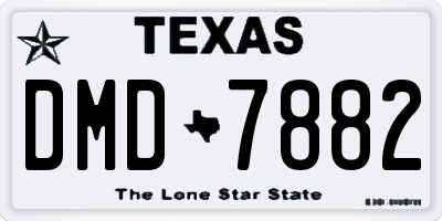 TX license plate DMD7882