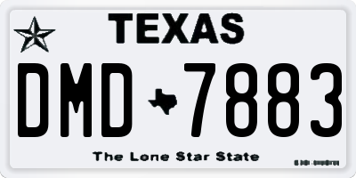 TX license plate DMD7883