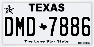 TX license plate DMD7886