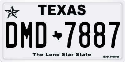 TX license plate DMD7887
