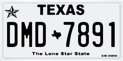 TX license plate DMD7891