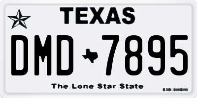 TX license plate DMD7895