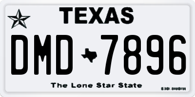 TX license plate DMD7896