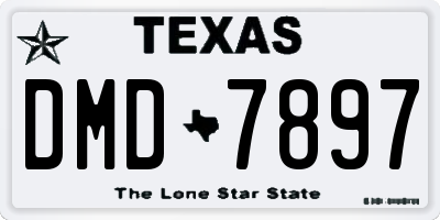 TX license plate DMD7897