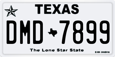TX license plate DMD7899