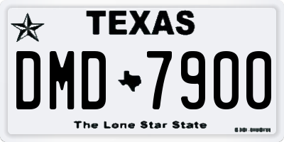TX license plate DMD7900