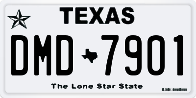 TX license plate DMD7901