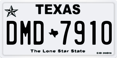 TX license plate DMD7910