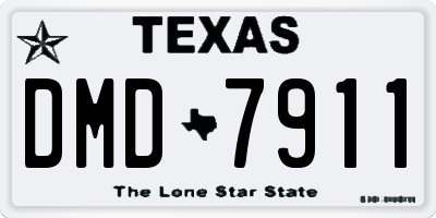TX license plate DMD7911