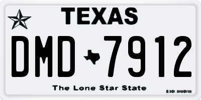 TX license plate DMD7912