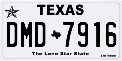 TX license plate DMD7916