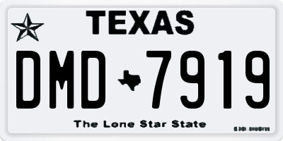 TX license plate DMD7919