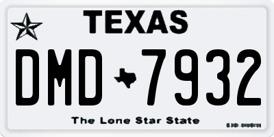 TX license plate DMD7932