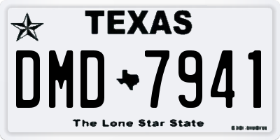 TX license plate DMD7941