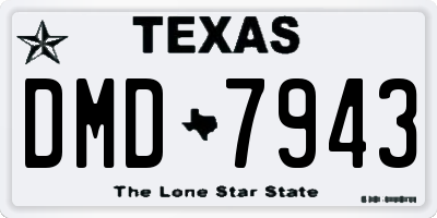 TX license plate DMD7943