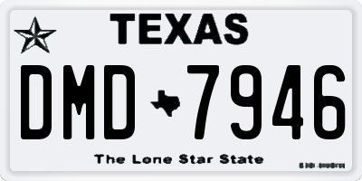 TX license plate DMD7946