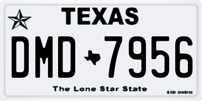 TX license plate DMD7956