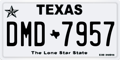 TX license plate DMD7957