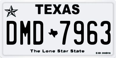 TX license plate DMD7963