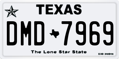 TX license plate DMD7969