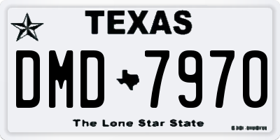 TX license plate DMD7970
