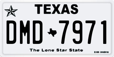 TX license plate DMD7971